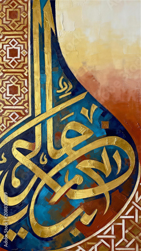 Muslim-style abstract floral wall art


