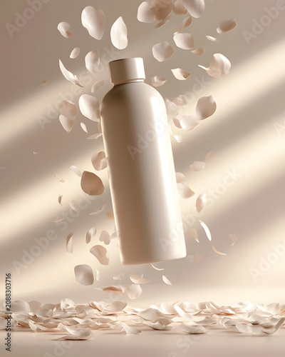 3D Render of Unmarked Bottle