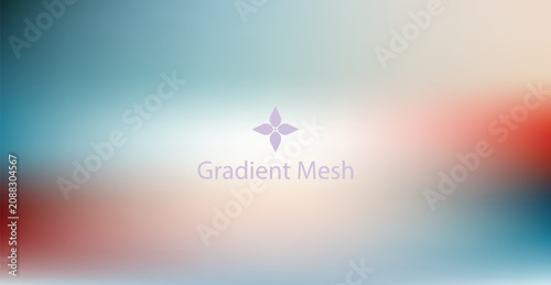 Foto Soft gradient mesh background, with teal, red, and cream hues