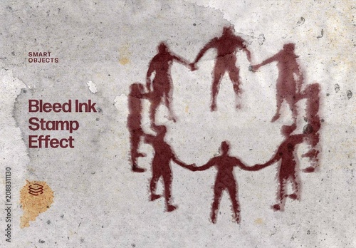 Bleed Ink Stamp Effect For Poster And Social Media Design