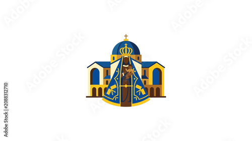 Religious Icon of Our Lady of Aparecida in front of Basilica
