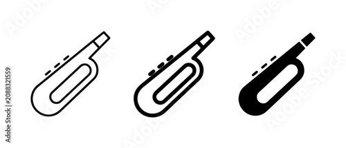 Canvas Print Musical Instrument Icons, Trumpet Symbols, Vector Graphics