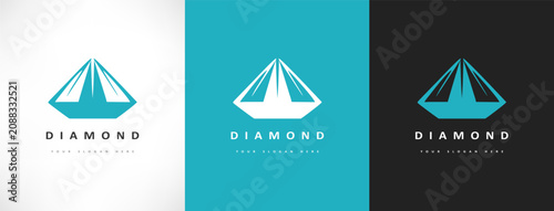 Foto diamond logo vector gemstone design