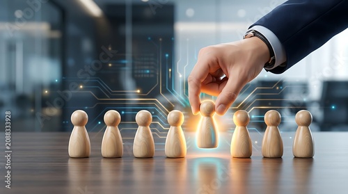 Business professional selecting the right candidate for recruitment