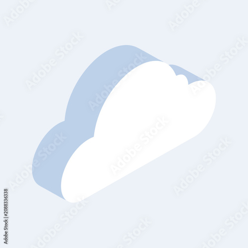 Foto Cloud in the sky is white.