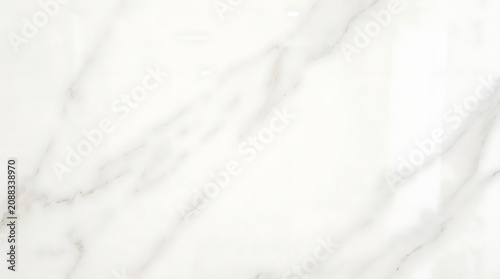Abstract white marble texture with gray veins and copy space