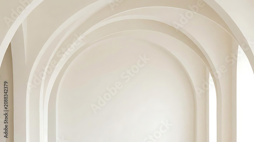 Architectural arches and vaults create a sense of depth and classic design