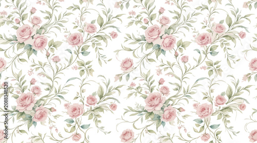 Delicate pink floral pattern with soft background