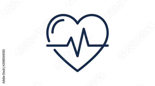 Tableau sur toile heart rate icon, medical symbol