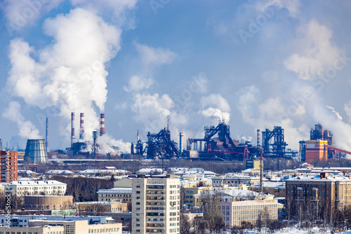 skyline with Nizhniy Tagil Iron and Steel Works