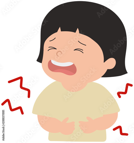 фотографія Abdominal Pain and Intestinal Inflammation Health Symptom Illustration