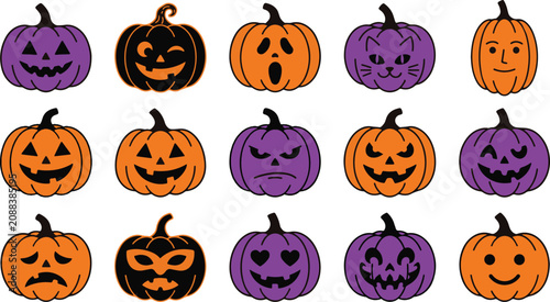 Halloween pumpkins a spooky collection of carved and decorated gourds for the holiday