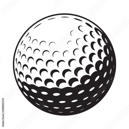 golf ball silhouette on white background golfball whitebackground blackandwhite sport