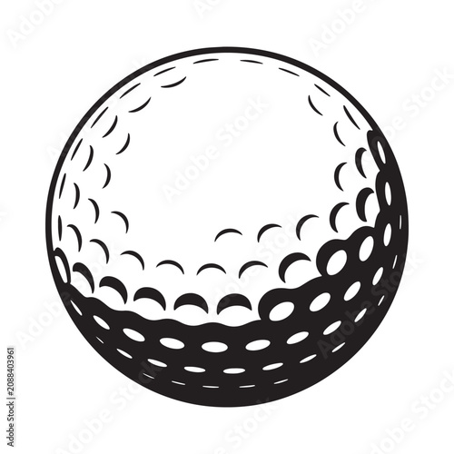 golf ball silhouette on white background golfball whitebackground blackandwhite sport