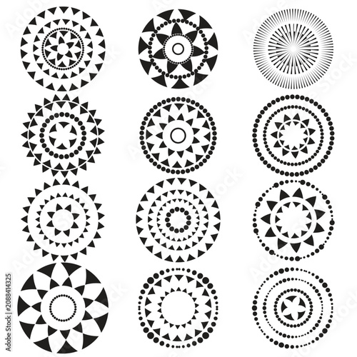 A set of circular patterns