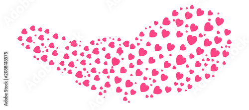 Photos Scattered pink hearts PNG overlay, cute flying hearts on transparent background