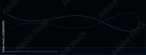Fotografia Abstract visual representation of a cross-chain bridge for liquidity swap on solana