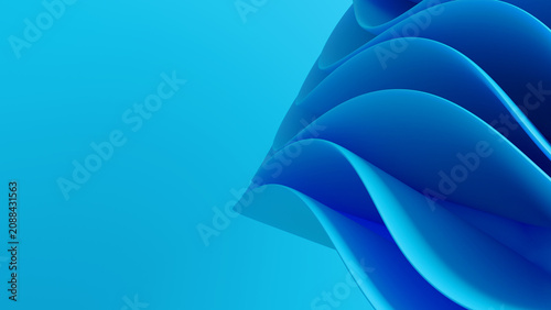 Elegant abstract wallpaper with undulating 3d fabric pleats forming a clean circular pattern.