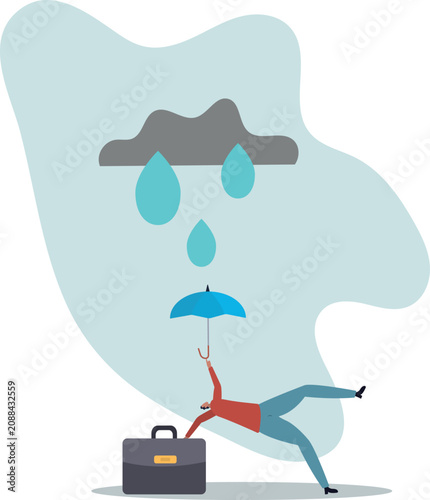 Obraz na plátně Wrong decision or business mistake causing failure, risk management or unlucky problem and trouble