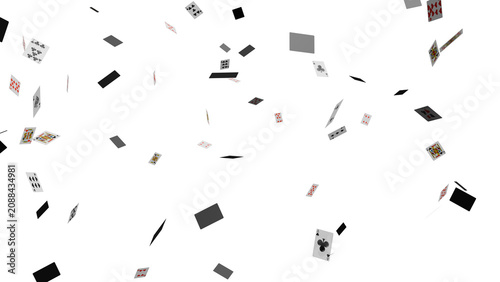 фотографія Playing Cards Falling in Midair