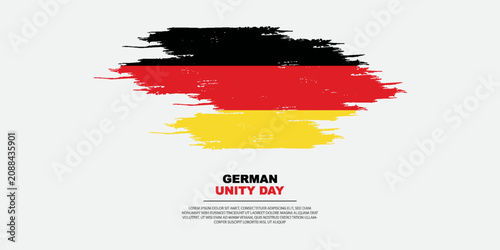 Foto german unity independence day celebration flag | tag der deutschen einheit vecto