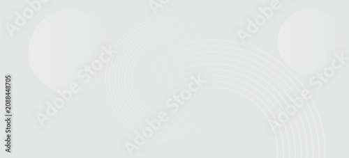 Bilde på lerret Abstract white glowing geometric lines on gray background