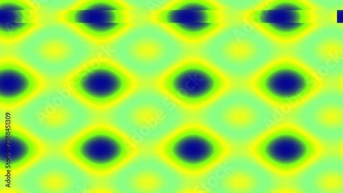 Abstract pattern with glowing green and yellow shapes #1