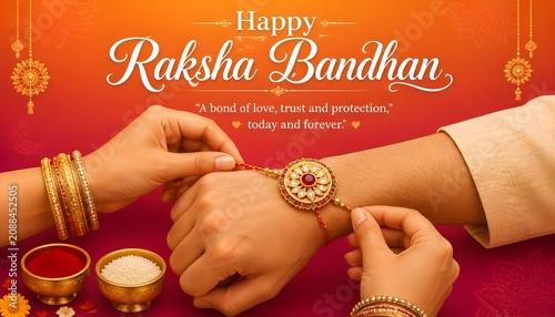 Happy Raksha Bandhan with nice creative wallpaper background. abstract vector illustration design