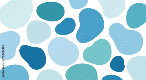 Foto Abstract Blue Watercolor Pebbles Pattern for Design.