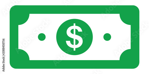 Minimalist Green Shape Illustration with Rounded Corner on White Background