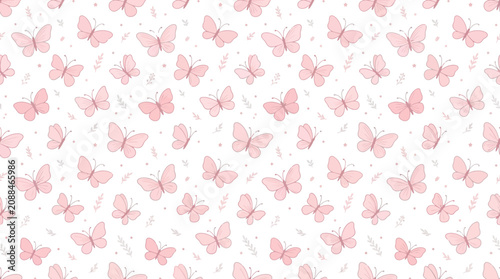 Pink butterfly insects flying together.