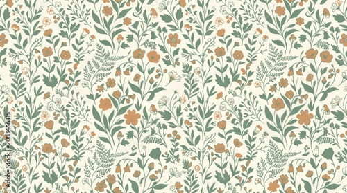 Canvastavla Floral Pattern with Colorful Small Flowers.