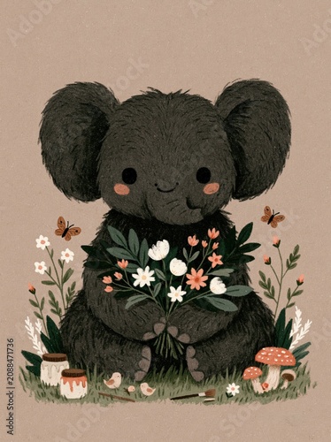 Cute koala illustration presented as a visual asset for creative branding, social media marketing, commercial advertising, and digital design projects.