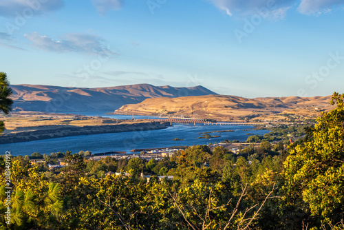 Beautiful view of the Columbia River valley in The Dalles area