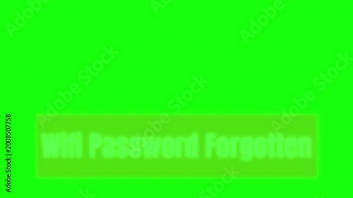Wifi Password Forgotten Green Screen Text Animation