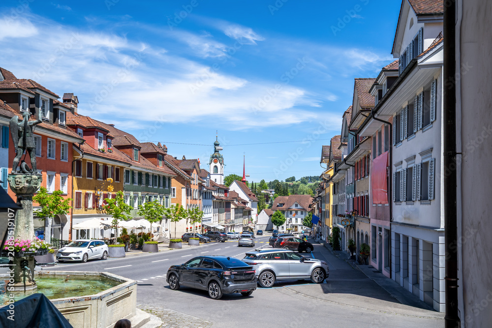 Fototapeta premium Altstadt, Beromünster, Schweiz 