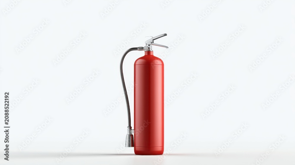 Obraz premium Red Fire Extinguisher Isolated on White Background