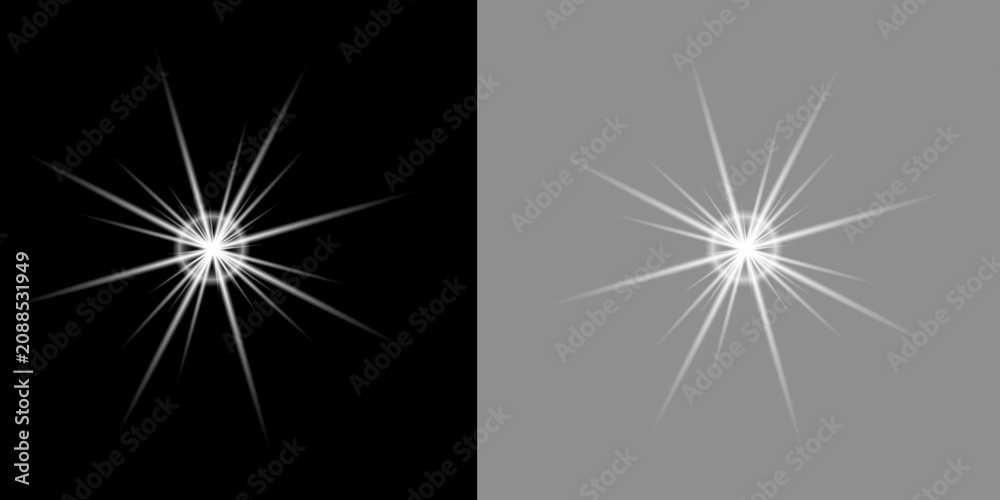 Fototapeta premium White Star Lens Flare Light Effect with Transparent Background PNG for Cinematic Visual Effects, Photography and Graphic Design