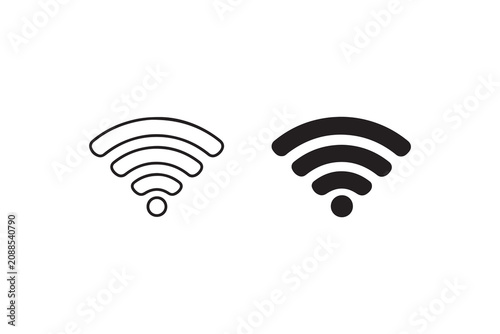 Wifi icon wireless internet network connection vector illustration.