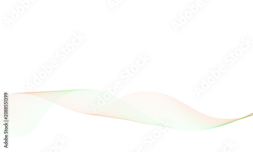 Wavy abstract background with green and pink smoke, modern design element