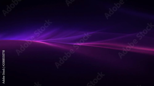 Glowing purple and red abstract waves flowing in a dark digital motion background video clip