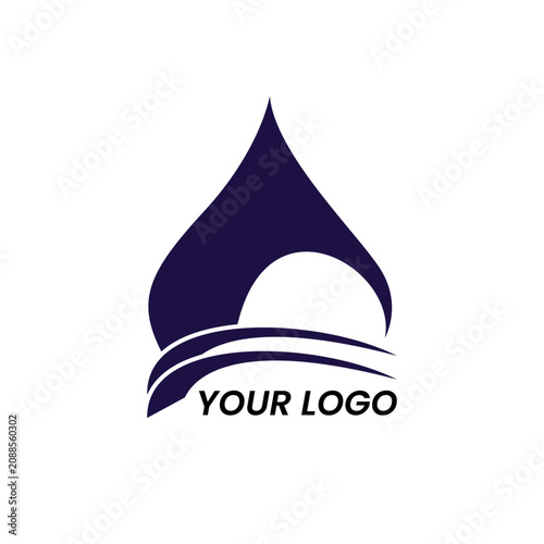 Mosque dome logo vector illustration, mosque dome silhouette