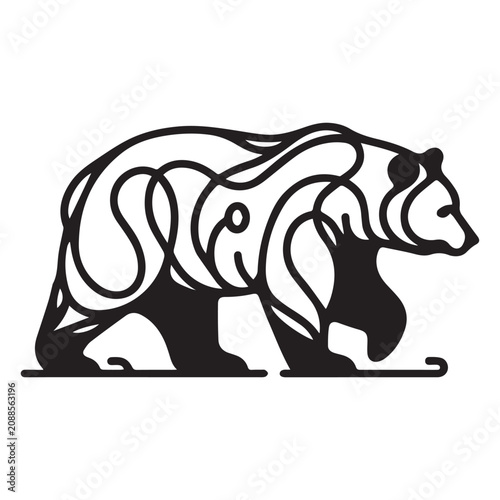 vector illustration of a polar bear