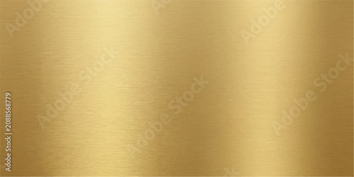 Quadro su tela Luxury gold metallic background, brushed metal surface in a smooth abstract grad