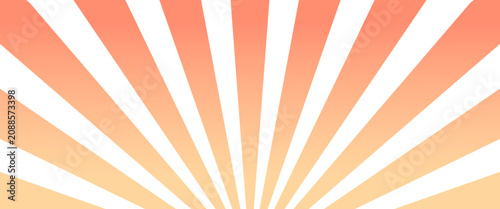  Minimalist Soft Peach Sunburst Background with Gradient Sunray Vector Illustration
