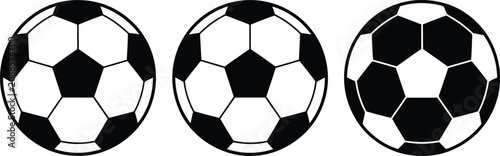 Foto Football, progression icons, soccer ball evolution, sports graphics, athletic eq