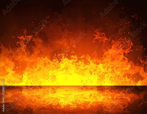 a fire is burning on the ground