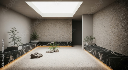 Minimalist Zen Garden Interior Design With Natural Light And Modern Elements
