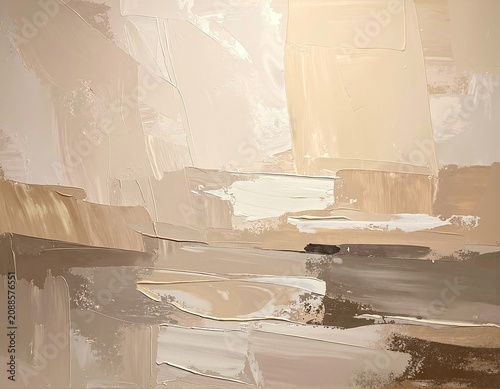 a painting of a brown and white abstract