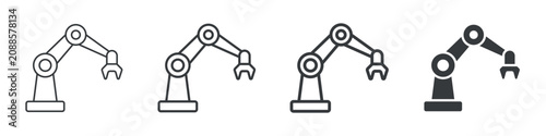 Robotics Different Icon Set Simple Style Collection 